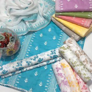 GTM Lawn Cross Stitch - 3 piece suit