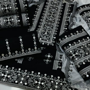 Cotton Embroidered 3 piece Suit