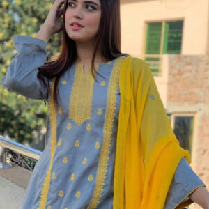 LawnCotton Cross-stitch with Khussa