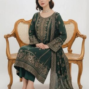 Premium Wool Jacquard – Full Heavy Shawl 3 piece