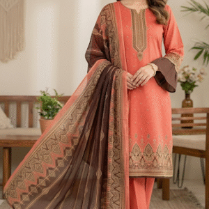 Diamond Duppata-3pc Lawn