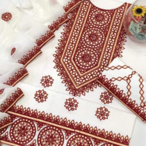 Luxurious Cotton Ari Emb - 3 Piece