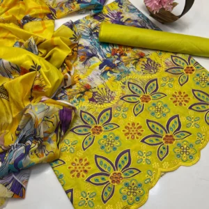 Premium Lawn Suit Digital Print Daman Boring Work - 3 piece